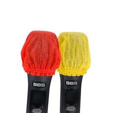 MACHI 麥克風套 KTV 防塵罩, 無仿布材質【一次性】, 紅色黃色, 無仿布材質【一次性】