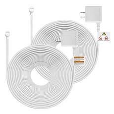 IMah 구글 네스트 캠 (배터리) 전용 전원 코드 내후성 충전 케이블 - 10m(32.4피트) 2개 팩 165624