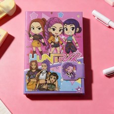 케이팝데몬헌터스 A5 컬러 다이어리 마그네틱 노트, 1개, 02