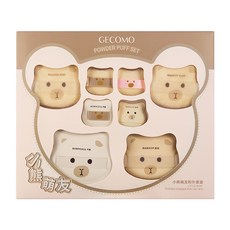 GECOMO 베어프렌즈 초말랑 마시멜로 퍼프 세트 8개입, 1개, 이미지 컬러