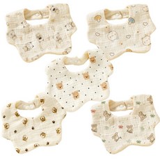 日式六層紗布口水巾/防水圍兜 多入組 (純棉)