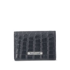 생 로랑 중고 로고 장식 크로커다일 엠보스드 지갑
