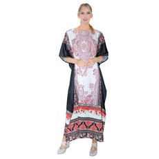 Miss Lavish LON 온dON 온 여성용 카프탄 및 기모노 드레스 - 세련된 카프탄 162-블랙 주얼 3XL 206519