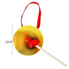 심벌즈 북 징 리듬 악기 세트 무대 음악 놀이 소품, 지름 12cm 징 합금도금 업그레이드, 1개