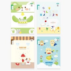 국어공책 초등학생 받아쓰기 6칸 공책 깍두기 10권세트, 랜덤(10권), 랜덤(10권)