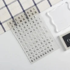 카드 작은 레트로 도장 편지 투명 저널 DIY 앨범 스크랩북 실리카 젤 스탬프 문구, B