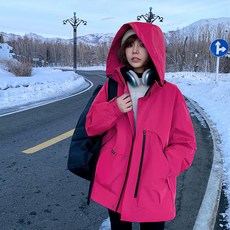 여성 바람막이 자켓 봄 가을 여성용 아웃도어 후드 작은 키 등산 자켓 방수 방풍 LCL