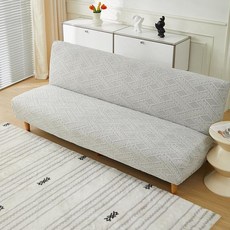 소파 커버 리폼용 패브릭 팔걸이없는 접이식 방수형, 1개, 위커 라이트그레이