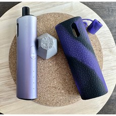 레더크레프트 아보카도베이비프로 전용 실리콘 케이스 위생캡덮개 포함, 블랙퍼플, 1개