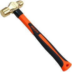 WEDO 황동 볼 피인 해머 32온스(2파운드) 나무 손잡이가 달린 해머 길이 340mm(13인치) 다이포지드 내식성 DIN 표준