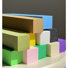 크레스티드게코 3x3cm 고밀도 사각백업 50cm 도마뱀 파충류 나무대용 백업, 1개, 아이보리