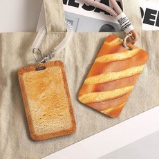 熱銷新品 【5123人收藏】原創吐司學生飯卡公交卡套校園工作證件掛繩ins個性門禁卡保護殻, 1個, 吐司,單卡套
