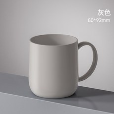 刷牙杯 漱口杯 塑料材質 情侶款 簡約風格 家用 學生宿舍 純色設計 輕巧耐用 洗漱用品+灰色+401-500ml, 1個, 灰色:401-500ml