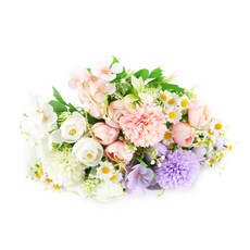 조화꽃다발 담아보리 브라이덜샤워 산소꽃, 화이트