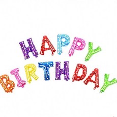생일 파티 풍선 레인보우 레터링 풍선 이벤트 소품, 1개, 상세페이지 참조