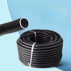 주름관 다발관 연소 시그니처 배관 후렉시블 난연 와이어 유공관 외경 전선 호스, 1개, 16mm 블랙 50m
