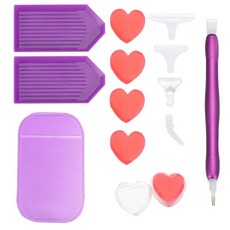 보석펜 다이아몬드 볼펜 12pcs 페인팅 접착제 클레이 5d 페인팅 액세서리 드릴링 머드 포인트 드릴 세트 diy 네일 아트 공예 도구, 포인트 드릴 펜 세트7