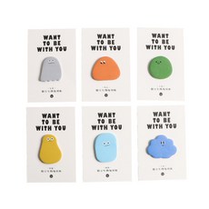 미니 포스트잇 6종 세트 접착 메모지 다이어리 꾸미기 스티커, 2세트