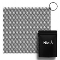니엘로 316L 스텐링 수세미 탄냄비 철수세미 텀블러 세척 스테인리스 L316X, 1개, 18×15cm (빅사이즈)