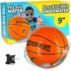 Aqua Dive Pool BALL 볼 - 어린이 및 청소년을 위한 수중 수영장 장난감 남아 여아용 재미있는 여름 물 해변 게임 킥 던지기 패스 15.2cm(6인치) 축구공, Basketball