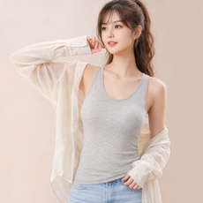 아띠꼴로 여성 모달 노와이어 민소매 캡나시 브라런닝 브라캡