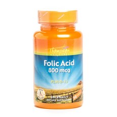 THOMPSON 葉酸+B-12錠 800mcg, 1個, 30 件