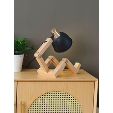 인형조명 나무 인테리어 우드 책상 장식, C. 리모컨 + 디밍