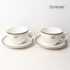 시라쿠스 뉴욕 카페라떼잔 320ml 콜라브라운 2set