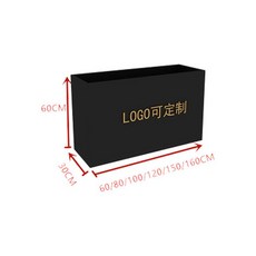 플랜트 화분 박스 사무실 조화 화단 나무 인조 베란다, 블랙 직각 화분 1mx30x60cm