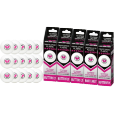 버터플라이 3스타볼 시합구 R40+ 탁구공 3개입, 화이트, 5세트