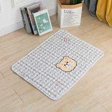 DZER 애견 방석 강아지 침대 귀여운 디자인 논슬립 네츄럴 소재 올시즌 사용 가능, 40*50cm, D