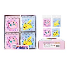文具 寶可夢形象線圈隨身本 可愛記事本 便攜日記本 小學生獎勵品, 1個, Z300032寶可夢款線圈隨身本, 粉色、藍色