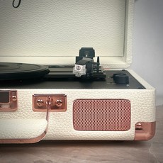 Yearstay 黑膠唱片機 玫瑰金特仕款 內建藍芽喇叭 鐵三角模組 支援多尺寸唱片, 玫瑰金特仕款_鐵三角模組, 玫瑰金, T01