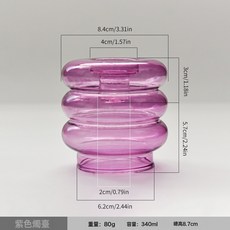 歐式彩色圈圈燭臺圓形彩色蠟燭臺花瓶兩用復古家用燭臺中式擺件, zt2072串圈式燭臺  紫色:zt2072串圈式燭臺  紫色