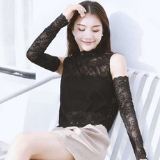 레이스 롱 팔토시 반장갑 망사 여성 운전토시 시스루토시