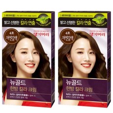 NEW 댕기머리 뉴골드 헤어칼라크림 한방 염색약 X 2개 자연갈색 / 진갈색 / 흑갈색 / 흑색