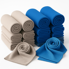 SOSOCP 스포츠타올 아이스 쿨 수건, 12개, 그레이