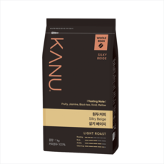 카누 원두커피 실키 베이지, 홀빈(분쇄안함), 1kg, 1개