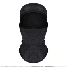 兒童巴拉克拉法帽/滑雪登山羊毛頭套/大面積防曬防寒頭罩-戶外必備, 黑色, 1個