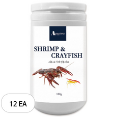아쿠아테라 새우 & 가재 전용 사료, 180g, 12개