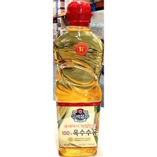 옥수수식용유(백설 900ml)X4 /대용량 /식자재 /식당용, 4개, 900ml