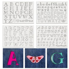 1세트 자모 패턴 수공 재봉 수용성 자수 종이 안정기 297x210mm, 1개, 하얀색