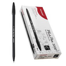 모나미 수성 플러스펜 블랙 12개 1p 드로잉 라이너