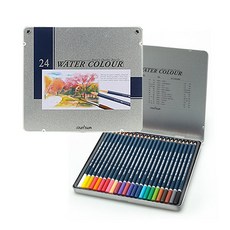 문화 수채색연필 24색세트 학습용 전문가용, 단품, 단품
