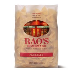 Rao's 홈메이드 푸실리 파스타 473.2ml16온스 1팩 242030, Farfalle