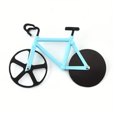 이중 바퀴가 있는 자전거 피자 커터 - 스테인레스 스틸 나이프 옐로우/파란색/레드/ 가정 및 전문 주방용, 04 Blue 1pc