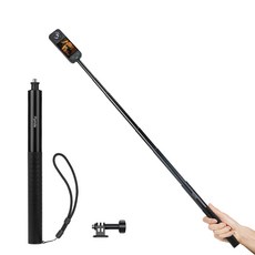 Flymile 신형 인비저블 셀카봉 확장봉 액션캠 OSMO Pocket 3 Action 5 Pro Insta360 X5 호환 5단 길이조절, 1개, Selfie stick