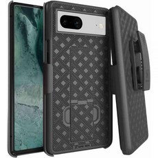 벨트 클립 홀스터가 장착된 Google Pixel 7 케이스 - 킥스탠드 커버 휴대폰 블랙
