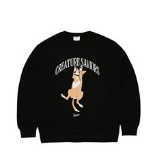 비에스래빗 맨투맨 티셔츠 2223 CS LUCKY CREWNECK BLACK