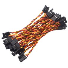 Vgoohobby 20Pack RC 남성 대 JR 플러그 트위스트 익스텐션 리드 와이어 케이블 100mm 26AWG 30코어 트럭 비행기 헬리콥터용 서보 리시버